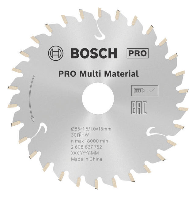 BOSCH-EW Kreissägeblatt  85mm 15mm 2608837752