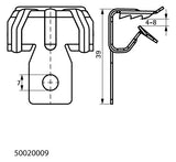 Walraven Trägerklammer Britclips FC8 mit Bohrung 7 mm für Flansch 4-8 mm | 50020009