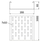 BETTERMANN Kabelrinne ST 60x200x1,5mm SKS-Serie SKS 620 FT o.Verb Seitenl