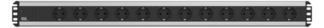 BACHMANN Steckdosenleiste 12f gr 2m 90° 300.002 IP20 1,5qmm