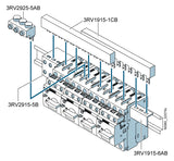 SIEMENS Phasenschiene 3ph 45mm 173mm 63A 3RV1915-1CB 10qmm Gabel isol