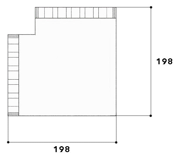 GGK Flachwinkel GEB-K UT/OT 80x150mm Kst FB 80x150-FW rws unbeh RAL9010
