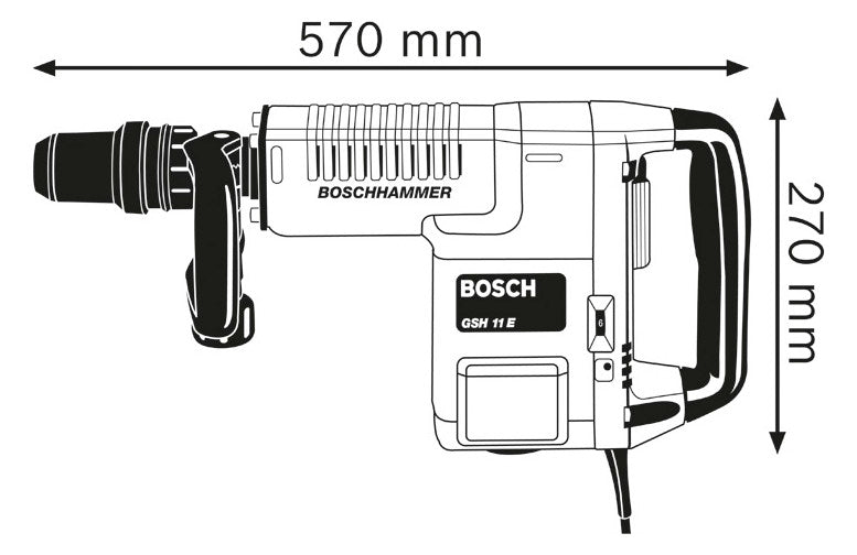 BOSCH-EW Schlaghammer 1500W 10,1kg 16,8J Professional GSH 11 E 18901/min SDSmax