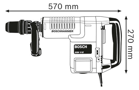 BOSCH-EW Schlaghammer 1500W 10,1kg 16,8J Professional GSH 11 E 18901/min SDSmax