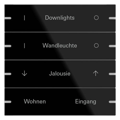 GIRA Tastwippe KNX sw Glas 4f 503405