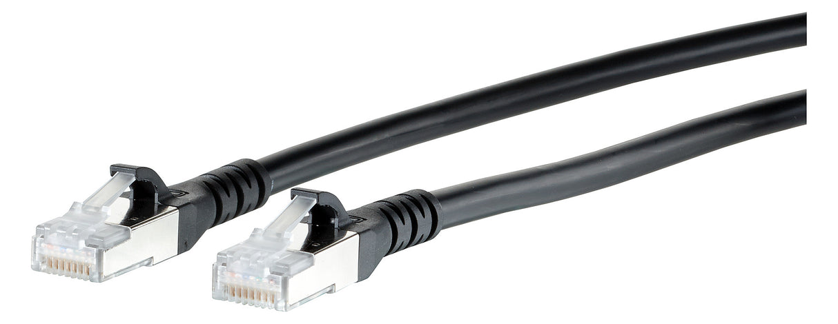 METZ CONNECT Patchkabel Cat6A 3m sw RJ45 1308453000-E S/FTP AWG26 1:1