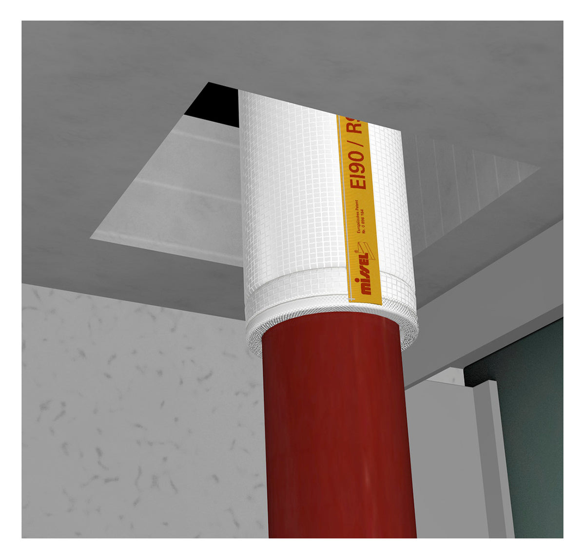 Missel Brandschutz-Dämm-Manschette R90 DN 50, Einbaul. 500 mm Wand/Decke | 252-1050