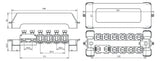 DEHN SE Potentialausgleichschiene 1rndl PAS 11AK UV 1fl 10ltg Cu m.Haube