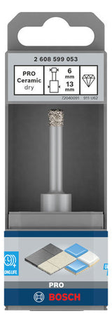 BOSCH-EW Diamant-Bohrkrone  6x33mm 13 mm PRO CERAMIC DRY Steckachse