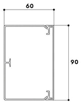 GGK Leitungsführungskanal Kst lgr unbeh LFG 60x90 61x90x2000mm RAL7035