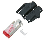 RJ45-Hirose Stecker STP, TM21 schwarz, 50 Stück, 3 Elemente, Cat. 6 Packung