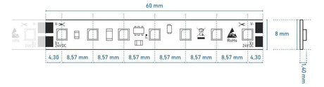 BARTHELME LED-Lichtband 22W/m ws 4000K LEDlight flex 50415734 117Stk/m IP00 DC