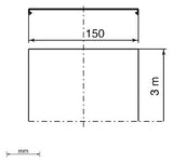 UNEX Kabelbahnabdeckung60x150 grau RAL 7035 66152