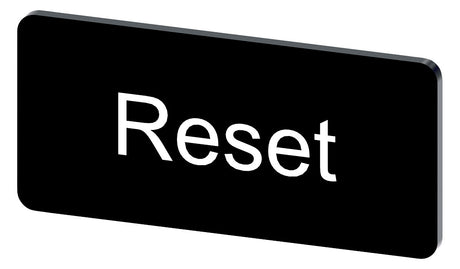 SIEMENS Bezeichnungsschild sw rechteck 3SU1900-0AC16-0DU0 RESET englisch
