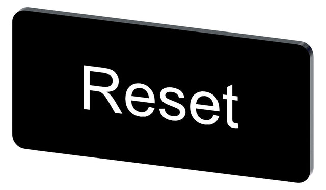 SIEMENS Bezeichnungsschild sw rechteck 3SU1900-0AC16-0DU0 RESET englisch