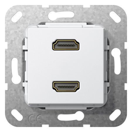 GIRA Einsatz HDMI 2f rws Einsatz 567203 ohne Beschriftungsfeld