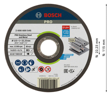 BOSCH-EW Trennscheibe 115x1mm 2608600545