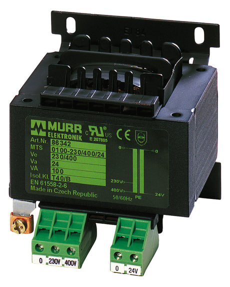 MURR Trenntrafo 100VA 230-400V 24V IP20 86342 84x86x98mm