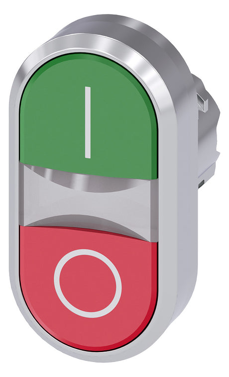 SIEMENS Drucktaster Front 1f rt/gn bel.b 3SU1051-3AB42-0AK0  22mm oval IP68