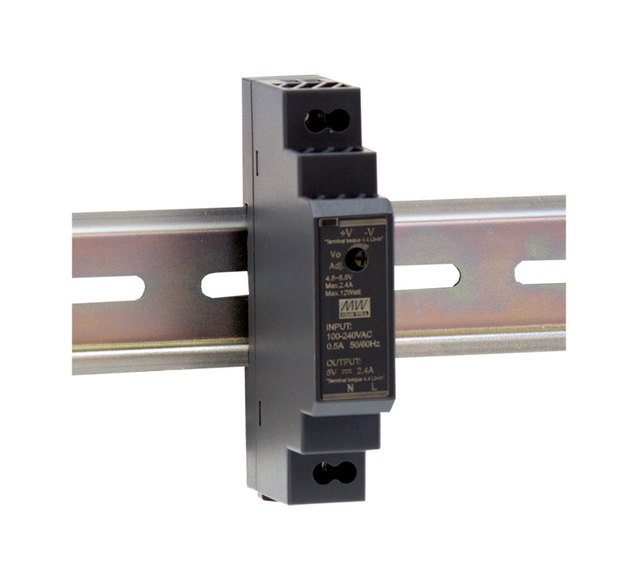 Hutschienen-Netzteil 5V, 2.4A, 12W, Mean Well Stück