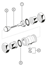 Rückflussverhinderer RV281 Messing A, 3/4 "