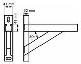 WALRAVEN Wandkonsole Strut 41x41 600x50x350 feuerverz. mit Stütze 600 mm