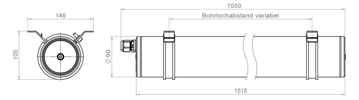 PRACHT LED-Feuchtraumleuchte 43W 4000K TUBIS 7203635-_N_LED 6700lm gr Konv