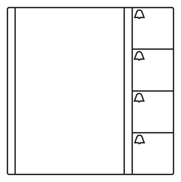 SIEDLE Tastenmodul Bus 4RT si 99x99x27mm BTM 650-04 SM