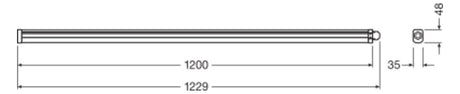 LEDVANCE LED-Feuchtraumleuchte 36W 4000K DP SLIM VALUE 1200 36 W 4000 K IP65 4000
