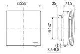 MAICO Wand-Jalousieklappe Kst 228x228mm AE 15/1  150mm ausblas Mit Einbaurahmen