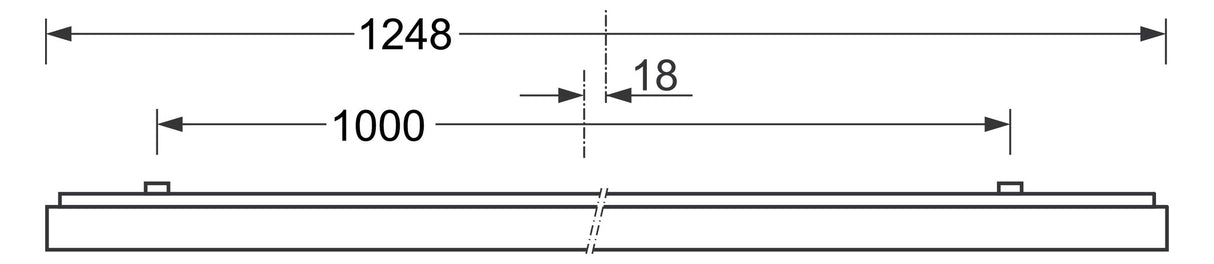 REGIOLUX LED-Panel 1248x354mm 21-37W ws alevo-AVAMP/1200-355 5300-3100 840 4000K