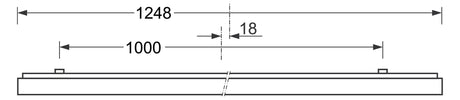REGIOLUX LED-Panel 1248x354mm 21-37W ws alevo-AVAMP/1200-355 5300-3100 840 4000K