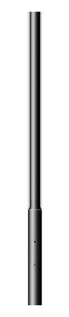 BEGA Lichtmast 4m zylindr abgesetzt alu 70901  76mm lack