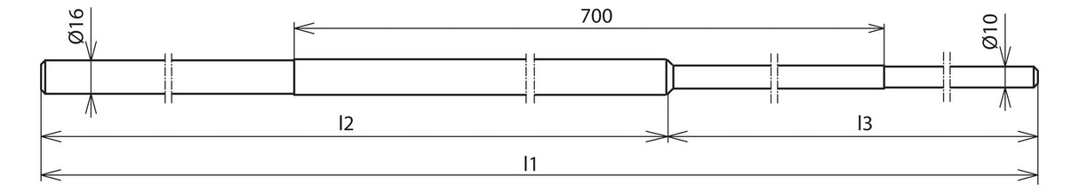 DEHN SE Erdeinführungsstange 1500mm ST EES 16.10 1500 STTZN  16mm f/vz 16/10mm