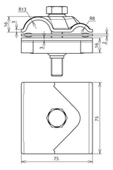 DEHN SE T/Kreuz/Parallelverbinder ST MAMVK 8.16 15.25 STTZN f/vz  16mm