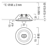ZUMTOBEL LED-Sicherheitsleuchte 3,8W EB RESPRO MRCR ANT ECP WH 4000K 307lm