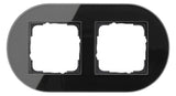 GIRA Rahmen 2f sw glas 0212135