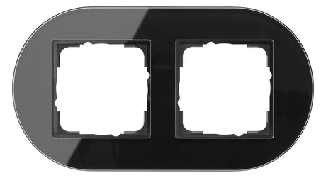 GIRA Rahmen 2f sw glas 0212135