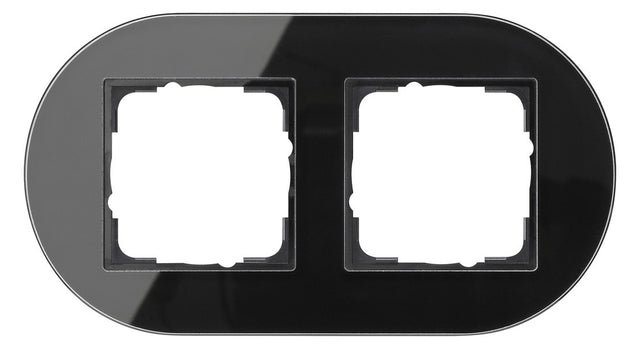 GIRA Rahmen 2f sw glas 0212135