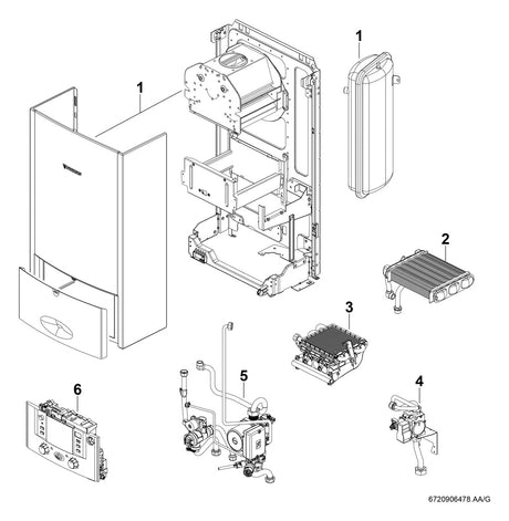 BOSCH Gas-Heizwertgerät, wandhängend CERAMINI ZSR 5/10-7 KE 23, 770x450x275