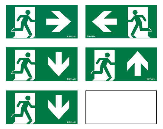 ESYLUX Piktogramm Rettungsweg Aufkleber SLF 30 SYMBOL SET 1