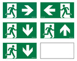 ESYLUX Piktogramm Rettungsweg Aufkleber SLF 30 SYMBOL SET 1