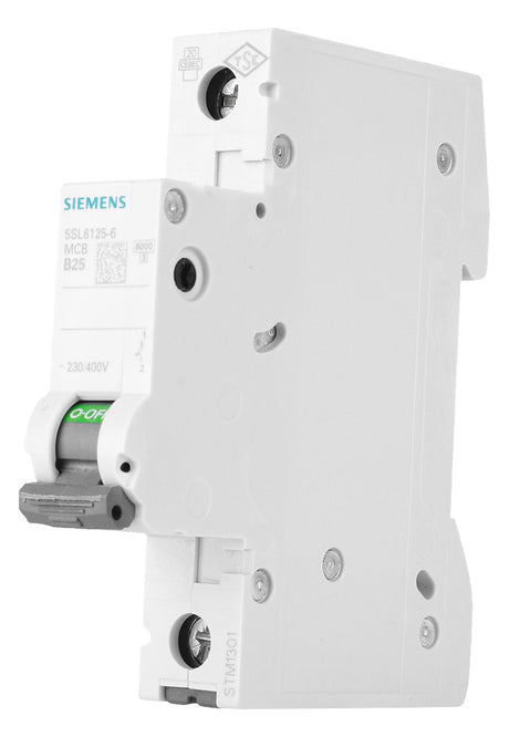 SIEMENS Leitungsschutzschalter UC B 25A 5SL6125-6 1p 400V 1TE 50Hz IP20