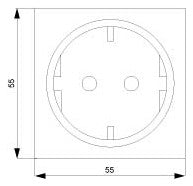 SIEMENS Steckdose 1f cws glz UP IP20 DELTAi-system 5UB1551