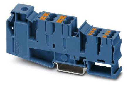 PHOENIX Verteilerblock 1,5-50qmm 1Etage PTU 35/4X6/6X2,5 BU 11kl bl 105A TS35