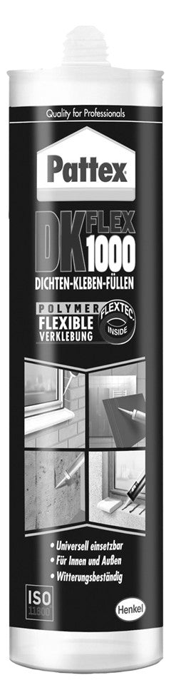 Walraven Dichtstoff Pattex DK Flex 1000 zum Kleben u. Abdichten weiss 390ml | HE-DK001