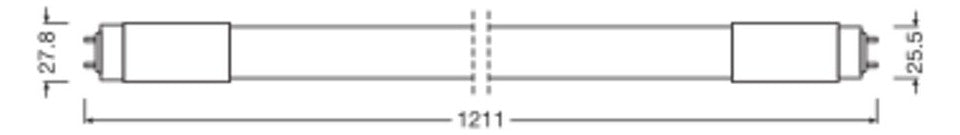 LEDVANCE LED-Röhrenlampe G13 T8 15W ws C LED TUBE T8 UNIVERSAL UO P 1200 mm 4000K