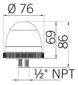GROTHE Dauerlicht AGL rt IP65 UC Aufb 5W KWL 8102