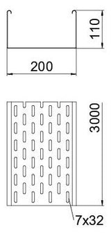 BETTERMANN Kabelrinne ST 110x200x1mm MKS-Serie MKS 120 FS mitgel.Verb