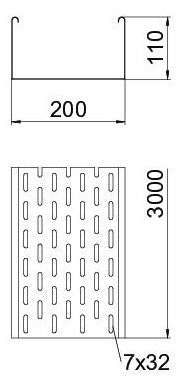 BETTERMANN Kabelrinne ST 110x200x1mm MKS-Serie MKS 120 FS mitgel.Verb